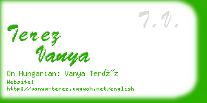 terez vanya business card